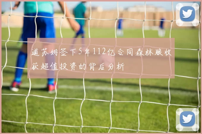 道苏姆签下5年112亿合同森林狼收获超值投资的背后分析